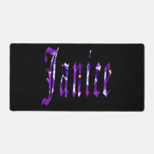 Floral pourpre Janice Nom, Pot de bureau (Recto)