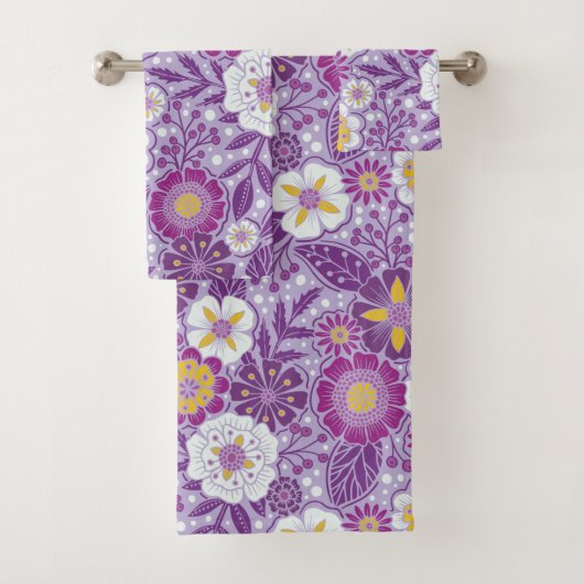 Floral pourpre, jaune et magenta (En situation)