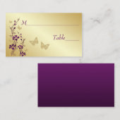 Floral pourpre, or aux papillons Placer les cartes (Devant / Derrière)