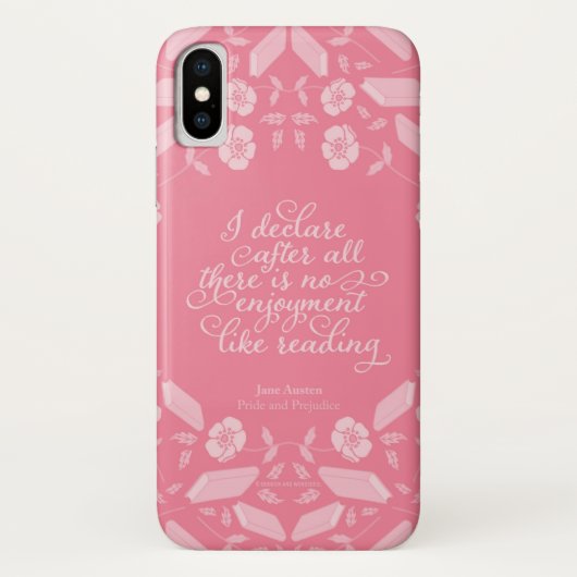 Floral Pride & Prejudice Jane Austen Bookish Quote Case-Mate iPhone Case (Achterkant)