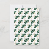 Floral Princess in een donkergroene jurk RSVP Kaartje (Achterkant)