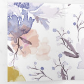 Floral Print 1 Drieluik Wenskaart (Binnenzijde eerst)