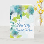 Floral Print Aangepaste Naam Kaart-Moederdag Kaart (Gele Bloem)