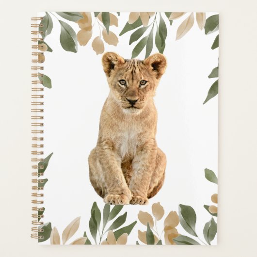 Floral Print Lioness-agenda Planner (Voorkant)