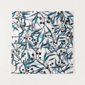 Floral print. Ornament Natural curves. Pattern Wandkleed (Voorkant (horizontaal))