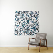 Floral print. Ornament Natural curves. Pattern Wandkleed (In situ)