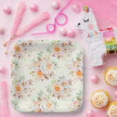 Floral Print Papieren Bordje (Feest)