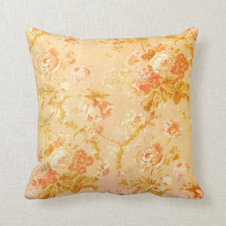 Floral Print Pillow-Grunge Yellow en Roze Kussen
