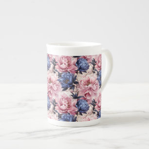 Floral Print Porselein Kop
