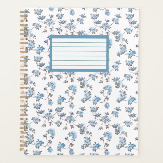 floral print Spiral Notebook planner (Devant)