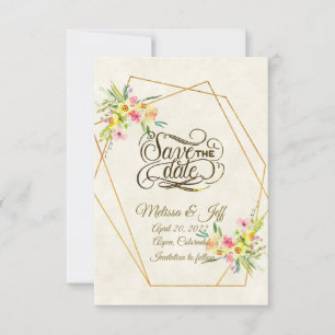 Floral printemps Enregistrer la date Invitation