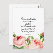 Floral Proverbs 31:30 Briefkaart (Voorkant / Achterkant)