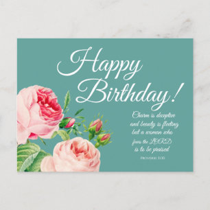 Floral Proverbs 31 Carte postale Anniversaire