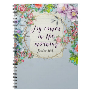 Floral Psalm Spiritueel Christelijk Verse Quote Notitieboek
