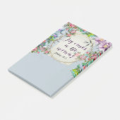 Floral Psalm Spiritueel Christelijk Verse Quote Post-it® Notes (Schuin)