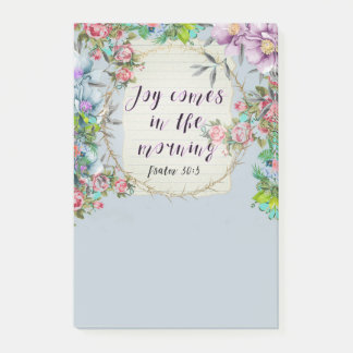 Floral Psalm Spiritueel Christelijk Verse Quote Post-it® Notes
