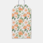 Floral Pumpkin Baby shower Cadeaulabel (Achterkant)