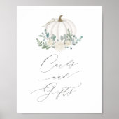 Floral Pumpkin Baby shower Kaarten en cadeaubonen Poster (Voorkant)