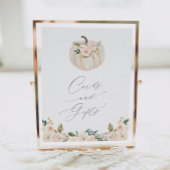 Floral Pumpkin Baby shower Kaarten en cadeaubonen Poster