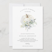 Floral Pumpkin Baby shower Uitnodiging (Voorkant)