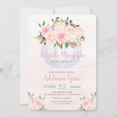 Floral Pumpkin Baby shower Uitnodiging (Voorkant)
