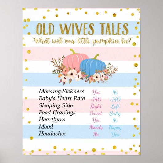 Floral Pumpkin Old Wives Poster (Voorkant)