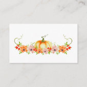 Floral pumpkin raadt hoeveel pompoenspel informatiekaartje (Achterkant)