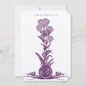 Floral Purple Faire-part de mariage religieuse (Dos)