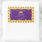 Floral Purple Produit Emballage Étiquette Roses Ja (Sac)