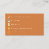 Floral QR Code Carte de visite (Dos)