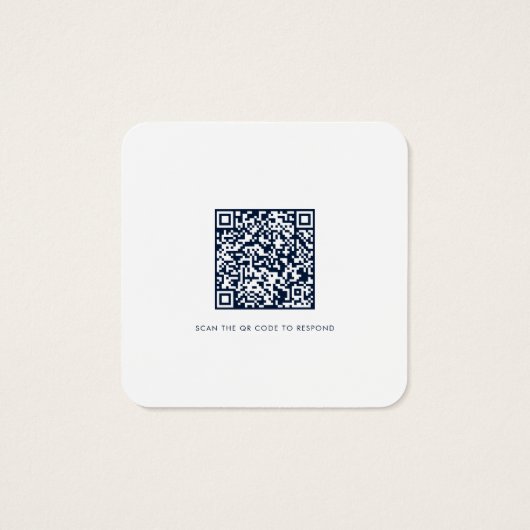 Floral QR Code Script Wedding RSVP Kaart (Achterkant)