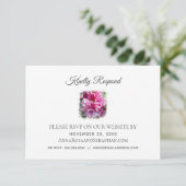 *~* Floral QR code Website AR1 Huwelijk RSVP Enclo Informatiekaartje (Staand voorkant)