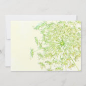 Floral Queen Anne's Lace Wedding Invitation Kaart (Achterkant)