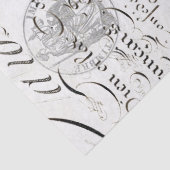 Floral Queen Bee Script Decoupage Tissue Paper Tissuepapier (Detail)