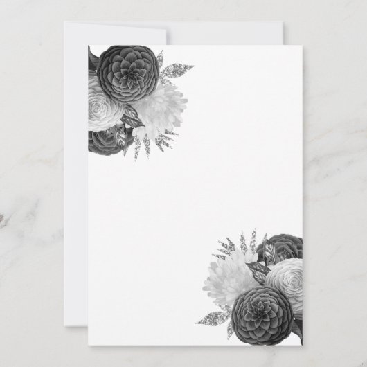 Floral Quinceanera Kaart (Achterkant)