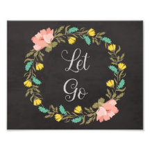 Floral Quote Print, Inspirerend Quote