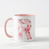 Floral R Initial Mug | Personalized Name & Traits (Gauche)