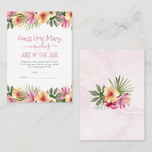 Floral raad eens hoeveel Snoepjes er zijn op de Ja Visitekaartje