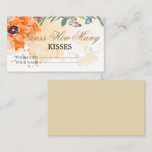 Floral raadt hoeveel kisses brudal game enclosur informatiekaartje