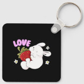 Floral Rabbit Charm Sleutelhanger (Achterkant)