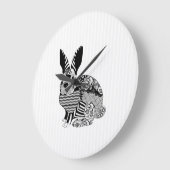 Floral Rabbit Grote Klok (Hoek)