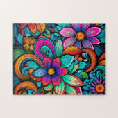 Floral Rainbow Jigsaw Puzzel (Horizontaal)