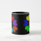 Floral Rainbow Love Hearts Mok (Midden)