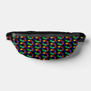 Floral Rainbow Love Hearts Pattered Heuptasje