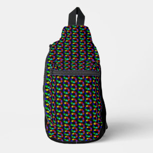 Floral Rainbow Love Hearts Pattered Sling Bag