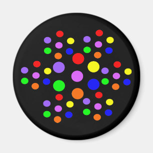 Floral Rainbow Spots Magnet Magneet