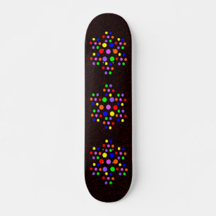 Floral Rainbow Spots Skateboard