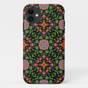 Floral Rangoli sur Black iPhone 5/5s Xtreme Coque