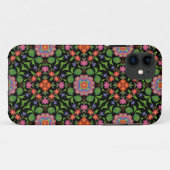 Floral Rangoli sur Black iPhone 5/5s Xtreme Coque (Dos (Horizontal))