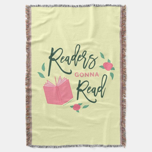 Floral Readers lezen het boek Deken (Voorkant Verticaal)